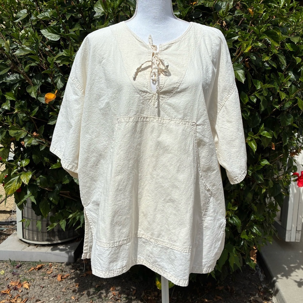 Vintage Pleasure Point Ties California Surf Wear Boho Peasant Tunic XL